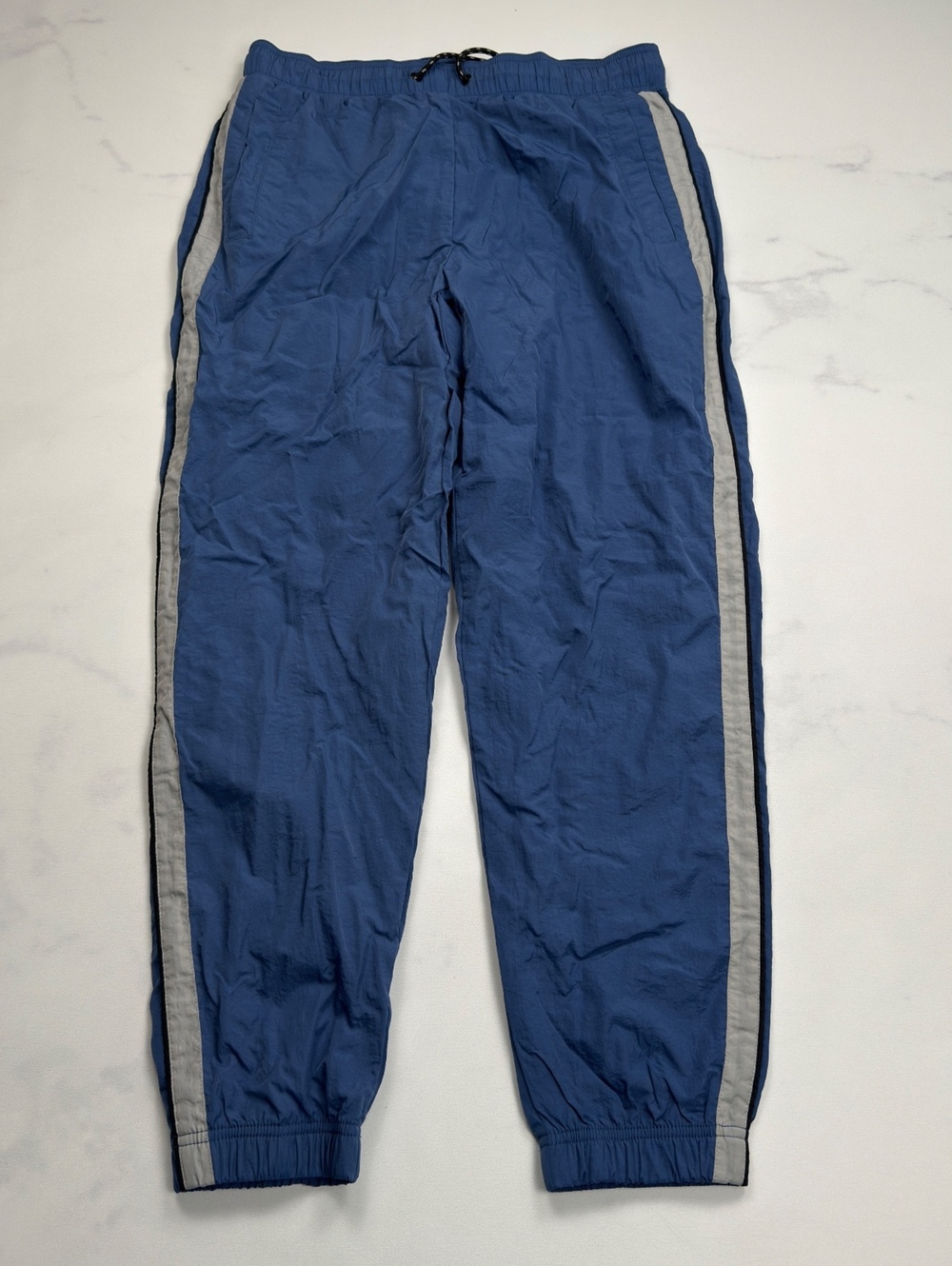 Aeropostale Track Pants Blue Side Stripe Elastic Waist - Mens S